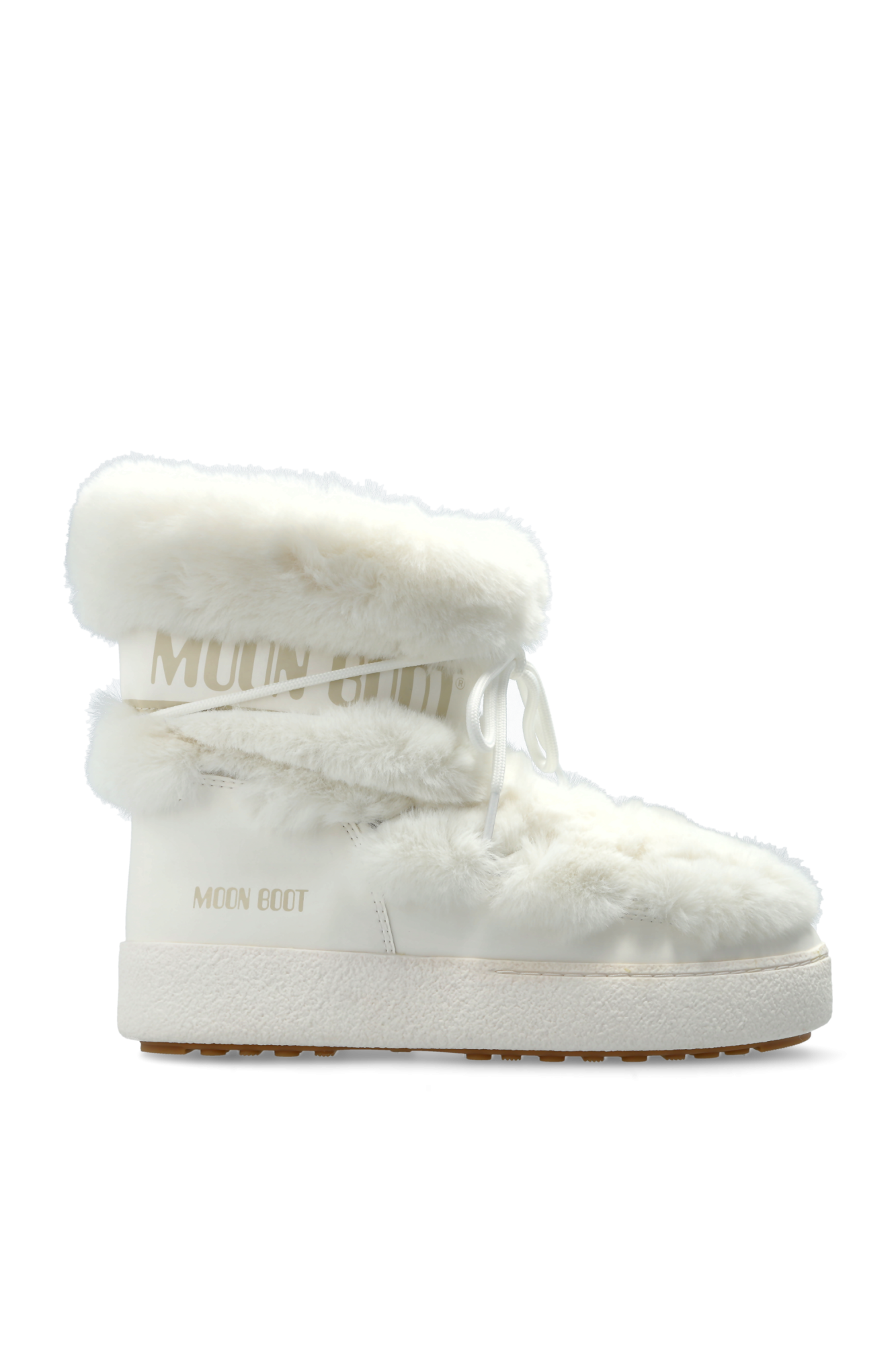 White Snow boots MB LTRACK Faux Fur WP Moon Boot - Vitkac Canada